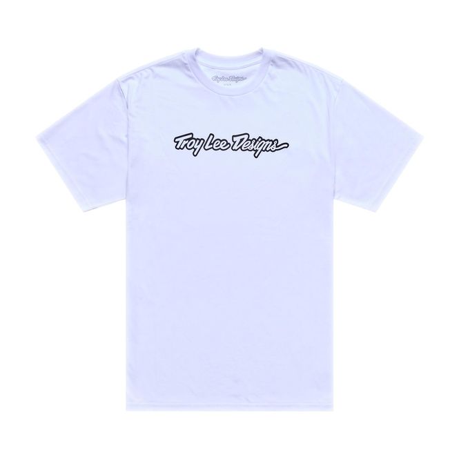 Hovedbilde Troy Lee Designs Signature Tee White Signature ...