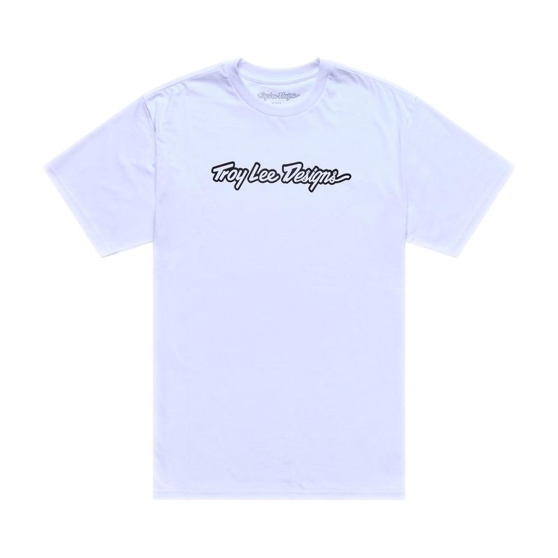 Troy Lee Designs Signature Tee White Signature White/Black