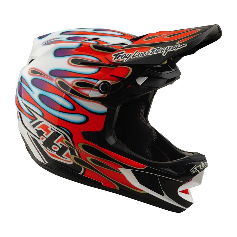 Troy Lee Designs D4 Composite Helmet White/Red