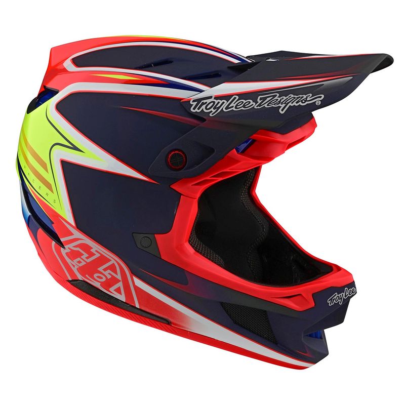 Troy Lee Designs D4 Carbon Helmet Lines Black/Red