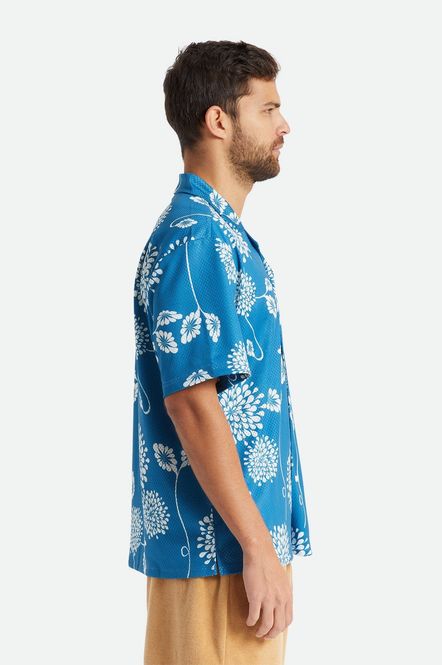 Hovedbilde Brixton Bunker Mesh S/S Knit Korterma Skjorte Sky ...