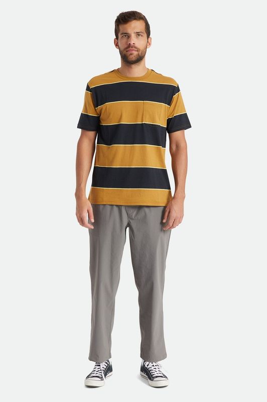 Brixton Steady Cinch Taper Utility Pant Pebble