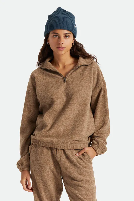 Brixton Derby 1/4 Zip Oatmeal