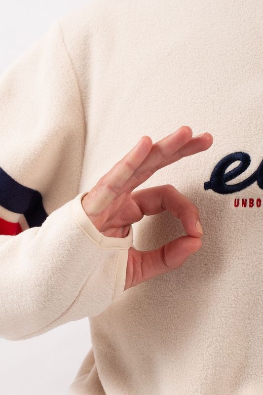 Eivy Meg Cropped Zip Fleece Team Offwhite